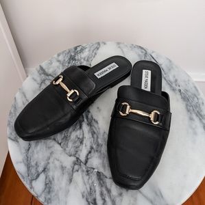 Steven Madden Kori Black Leather Slip-Ons